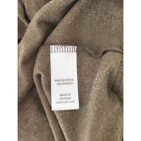 Fortune+Ivy Long Sleeve Zip Neck Tunic Top Womens XL Warm Brown Poly Blend Knit - Picture 9 of 11